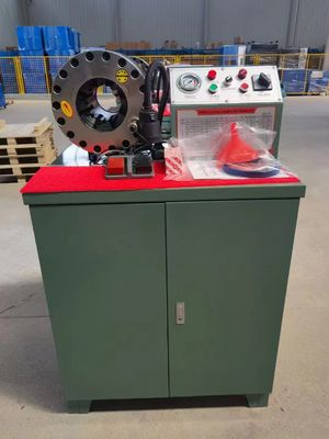 máquina de friso da mangueira hidráulica feita sob encomenda da cor 600T 1/4 a 2 polegadas com pedal do pé