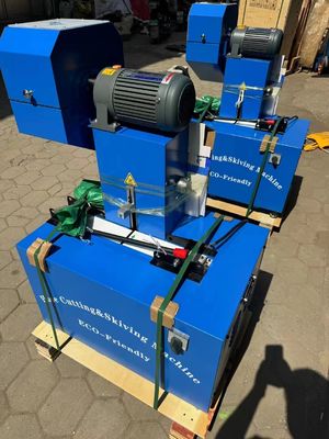 105 Kg 6-51mm Blue Skiving 4 camadas Máquina de corte de mangueira de borracha elétrica com controle de botão avançado e amigável