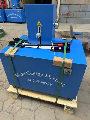 Bom preço. Máquina de corte de mangueira de borracha elétrica de 2 polegadas e 4 camadas com controle avançado e amigável on-line