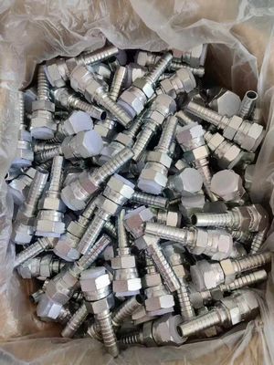 Diferentes matérias-primas e padrões Aço carbono 1/2 JIC Acessórios de mangueira hidráulica JIS BSP Adaptadores de linha de freio de aço
