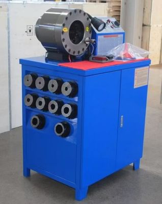 Bom preço. 2 polegadas de altura modelo azul cor 10 Dies mangueira Crimper / borracha mangueira Crimping Machine desempenho confiável com 600T força de crimping on-line