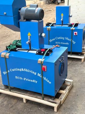 Máquina de corte de mangueira de alta performance elétrica de 2 polegadas e 6 camadas com cobertura protetora de lâmina