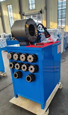 Bom preço. Novo processo de forjamento de tecnologia 2 polegadas modelo alto azul cor 10 Dies tubulação Crimper / tubulação de borracha máquina Crimping com força de 600T Crimping on-line