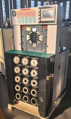 Bom preço. 3 polegadas 6-76mm Super espessura Preto Cor mangueira Crimping Processo AC mangueira Crimping máquina com retenção mais rápido força de crimping 1500T on-line