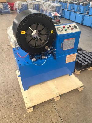 1/4 a 3' Alta Capacidade Com 200pcs/H Cor Azul Modelo Elétrico Mais Curto Sistema de Botão Máquina de Crimping de Mangueira Hidráulica Para 6-76mm Crimping Range