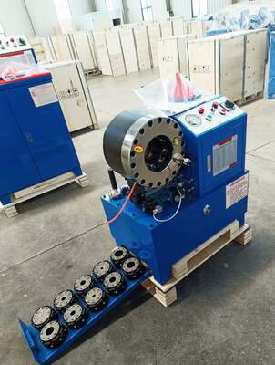 Crimper de mangueira hidráulica elétrica de cor azul DX68 de 2 polegadas com ferramentas de molde de mudança rápida 6-51mm 10 matrizes de precisão e 200 unidades por hora de eficiência