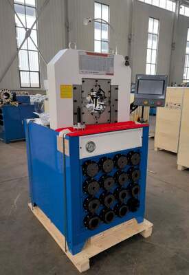 Modelo super de 3 polegadas de espessura 220v/380v Mangueira hidráulica Sistema de controle de friso do PLC da máquina Capacidade maior Força do frisador de 2800KN e dados de friso da escala 15 de 6-76mm para aplicações hidráulicas