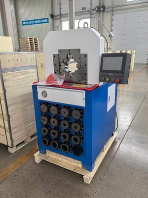 Bom preço. 3 polegadas Sistema de controlo PLC 5.5kw 300 peças/H Máquina de prensagem de mangueira hidráulica 800 peças/H on-line
