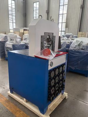 Bom preço. 3 polegadas Sistema de Controle PLC 7.5kw Eficiência de Trabalho 800 Peças/H Máquina de Crimping Hidráulica da Mangueira on-line