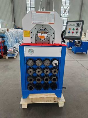 Máquina de prensagem de mangueira hidráulica de controle de botão de 2 polegadas com ferramentas de mudança rápida de molde