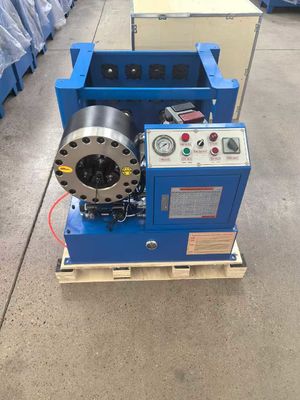 Bom preço. Eficiência Portavel Hidráulica mangueira Crimper Crimping Modelo elétrico de cor azul com rack e ferramentas de mudança rápida de moldeRange 1/4-1.5 