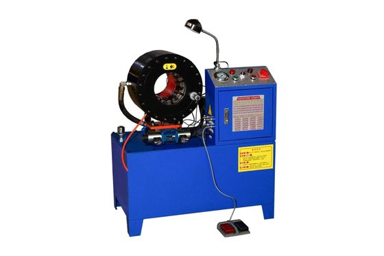 Bom preço. Máquina de Crimpagem Precisa Azul DX68 para Mangueiras, 10 Matrizes, 2 Polegadas, de 6 a 51mm ±0,01mm, 600T de Força de Crimpagem, 245Kg de Prensagem Hidráulica de Mangueiras on-line