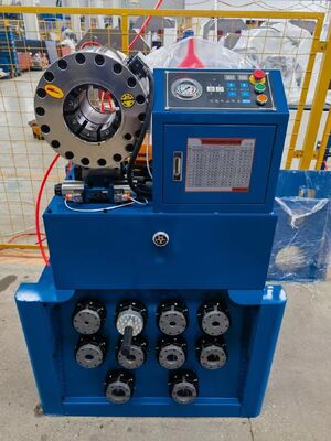 Bom preço. Máquina de crimpagem de mangueira hidráulica de 2 polegadas 6-51 / 64mm Systerm de controle digital com ferramenta de molde de mudança rápida e rack e 10 matrizes intercambiáveis on-line
