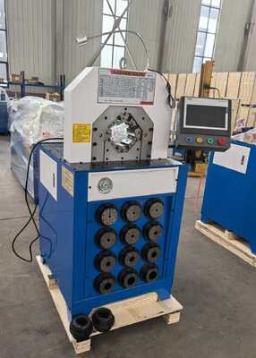 3 polegadas de controle PLC Máquina de compressão de mangueira hidráulica com 15 matrizes intercambiáveis para prensagem eficiente de mangueira