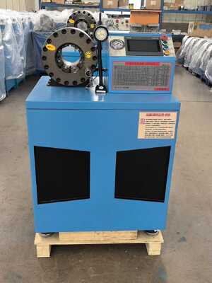 Bom preço. 2 polegadas cor azul céu belo design 600T força de crimpagem cor azul tamanho de crimpagem alcance 2,5 polegadas com ferramentas de molde de mudança rápida máquina de crimpagem de mangueira de borracha com faixa de 6-51 mm e 10 matrizes intercambiáveis on-line