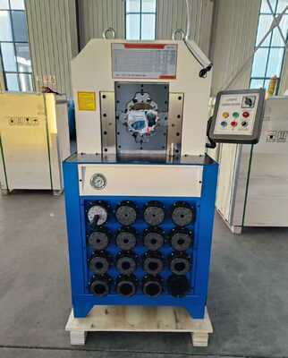 Máquina de crimpagem de mangueira hidráulica de 3 polegadas 6-76mm com controle de botão e 15 matrizes intercambiáveis para prensagem eficiente de mangueiras