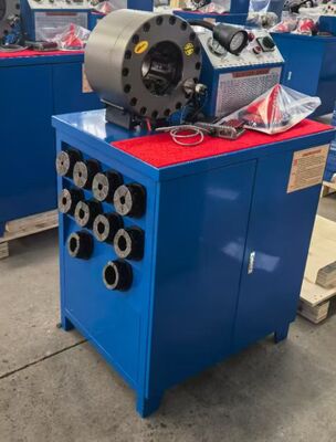 Blue Electric 600T Crimping Force Rubber Hose Crimping Machine com alcance de 6-51mm e 10 matrizes intercambiáveis
