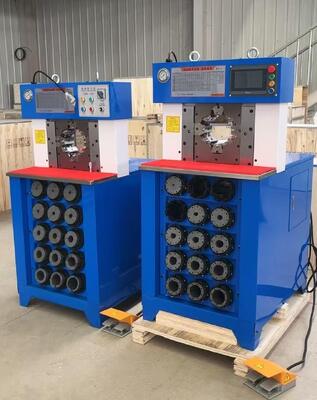 Bom preço. Máquina de crimpagem de mangueira hidráulica com controle PLC de 3 polegadas com faixa de crimpagem de 6-76mm e abertura máxima de 165mm on-line