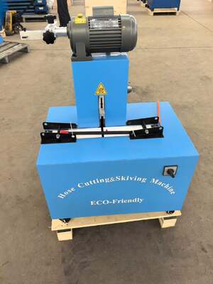 Bom preço. Máquina elétrica de corte e desbaste de mangueira de 2 polegadas, cor azul, 6-51 mm, com tensão de 220 V/380 V e 10 matrizes intercambiáveis ​​para uso industrial on-line