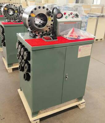 Bom preço. Máquina de friso de mangueira de borracha 600t, modelo superior, cor verde, tensão 220v/380v, faixa de 6-51mm e 10 matrizes intercambiáveis on-line