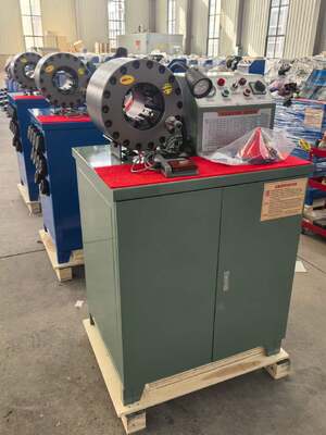 Bom preço. Máquina de crimpagem de mangueira de borracha de 2 polegadas e 600 toneladas de força de pressão, modelo superior, cor verde, tensão 220v/380v com alcance de 6-51mm e 10 matrizes intercambiáveis on-line