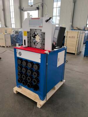Bom preço. 3 polegadas Super espessura Modelo 220v/380v Máquina de Crimping Hidráulica mangueira PLC / sistema de controle de algodão 2800KN força de grampo e 6-76mm gama de grampo 15 Dies para aplicações hidráulicas on-line