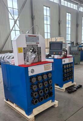 Bom preço. Modelo super de 3 polegadas de espessura 110V/220V/380V/415V Mangueira hidráulica Sistema de controle PLC de máquina de friso Capacidade maior Força de friso de 2800KN e faixa de friso de 6-76mm 15 dados para aplicações hidráulicas on-line