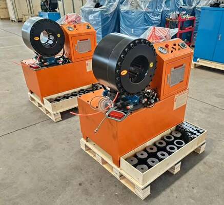 Bom preço. Crimper de mangueira hidráulica elétrica de cor laranja DX68 de 2 polegadas com ferramentas de molde de mudança rápida 6-51mm Precisão de 10 matrizes e eficiência de 200 unidades por hora on-line