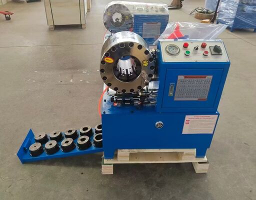 Bom preço. Crimper de mangueira hidráulica elétrica de cor azul DX68 de 2 polegadas com ferramentas de molde de mudança rápida de 6 mm a 51 mm Precisão de 10 matrizes e eficiência de 200 unidades por hora on-line